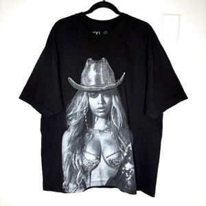 Beyoncé Renaissance World Tour Concert T-Shirt Cowgirl Graphic In Black Size XXL
